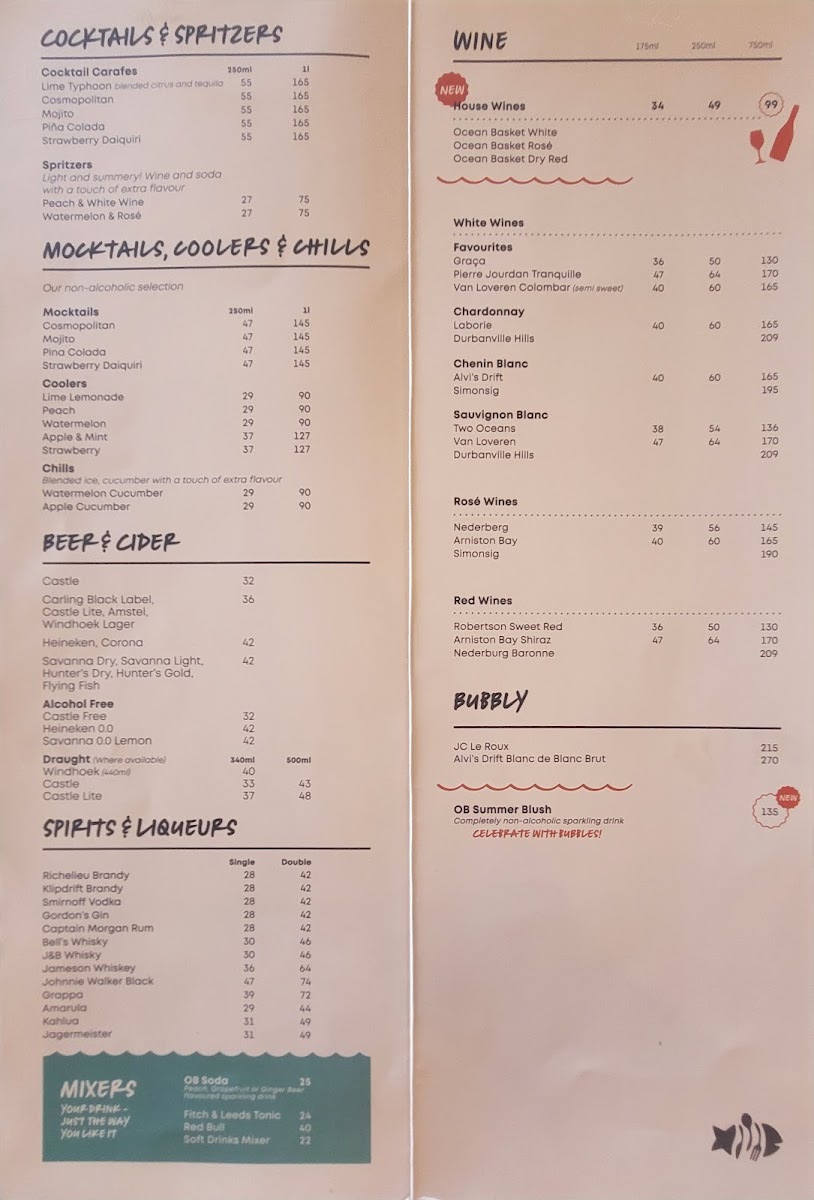 Menu Ocean Basket Strand-4